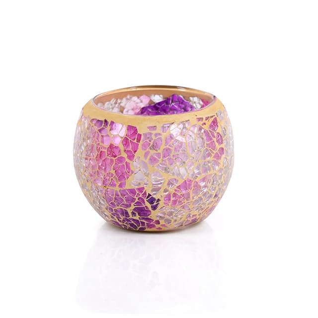 Teelichthalter 8,5 cm Dorsetto Mosaik Rosé